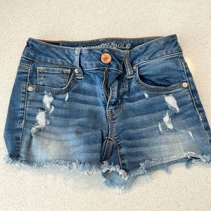 American Eagle Distressed Jean Shorts.